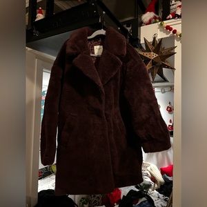 Abercrombie’ & Fitch 3/4 sherpa dress jacket coat nwt large